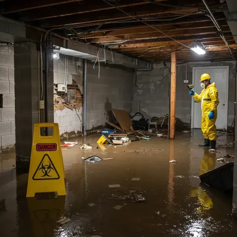 Flooded Basement Electrical Hazard in Bledsoe County, TN Property